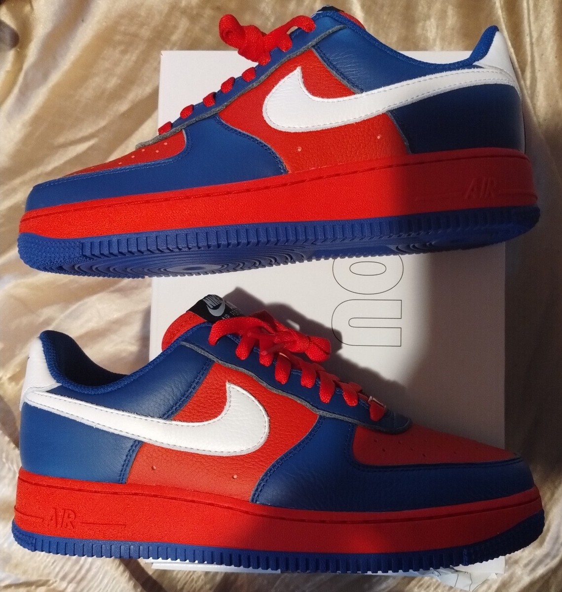 Rare W@W L@@K Nike Air Force Red Blue Spider-Man American Flag Men's Size 