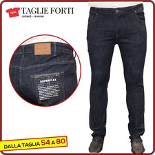 Men's stretch jeans PLUS SIZES light denim trousers from 54 to 88 Maxfort