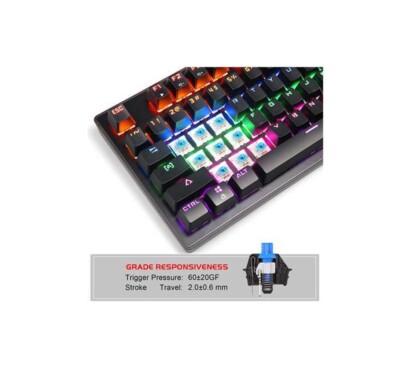 MAGEGEE MK1 Rainbow LED Backlit USB Mechanical Gaming Keyboard MK1