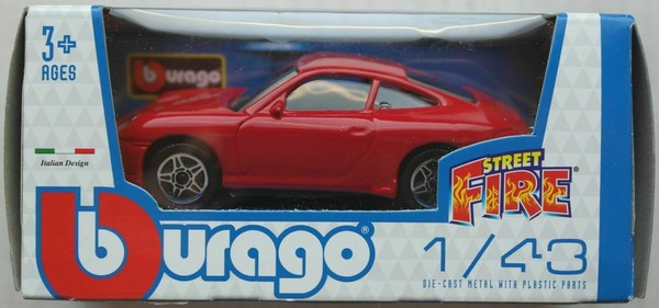 Bburago Porsche 911 Carrera Rot 1:43 Neu/Ovp Modellauto Sportwagen Auto Car Red-image