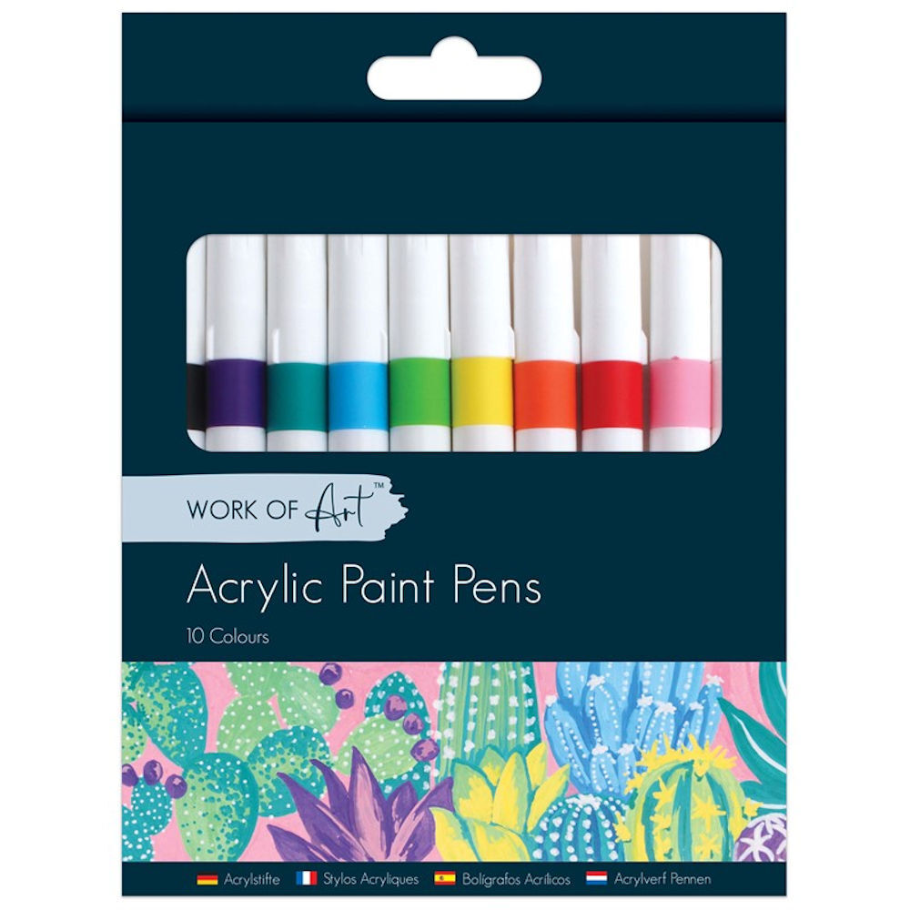 10 Bright Acrylic Felt Tip Pens for Drawing and Sketching-image