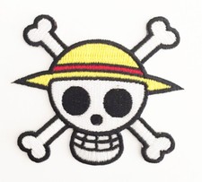 Legit One Piece Luffy Straw Hat Pirate Jolly Roger Logo Iron On Patch 4325