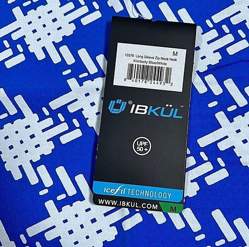IBKUL Golf Tenis 1/4 Cremallera Top XS S M L Azul Blanco Ropa Activa Mangas Largas UPF E2 - Imagen 5 de 9