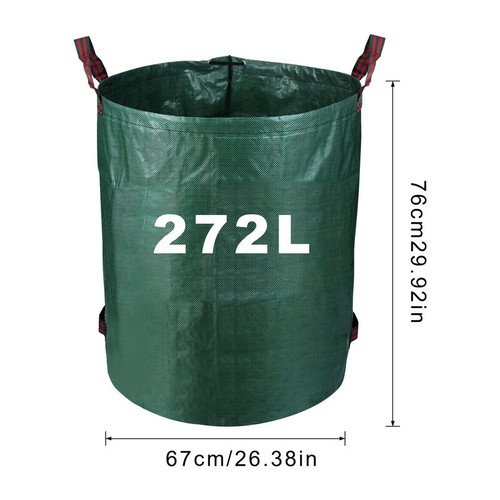 4X Gartensack Laubsack Gewebesack Garten XXL Sack Behälter Gartentasche 272L - Bild 2 von 8