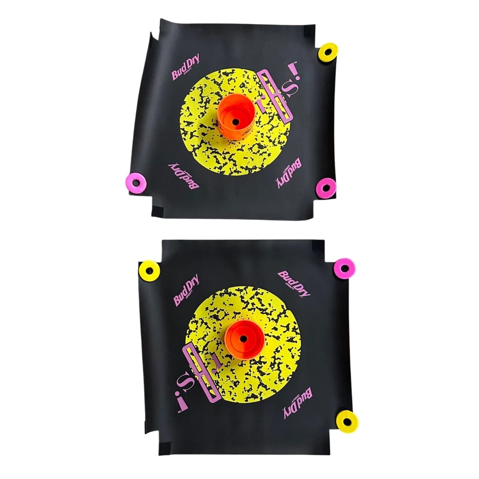 Juego de lavadora vintage 1990 Bud Dry Barware césped fiesta juego neón viaje lanzamiento Foto 2 de 4