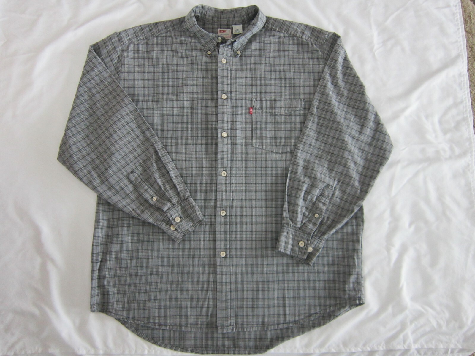 Levi's Dry Goods USA Shirt Mens Large Vintage Blue Ch… Gem