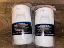 Mainstays ~ Plastic Storage Caps Regular Mouth Canning Lids Reusable ~ 16-Pack 