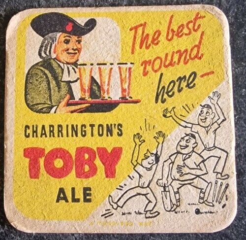 1954 Charrington & Co., Mile End Road, London Beermat - Cricketers - Photo 1/2