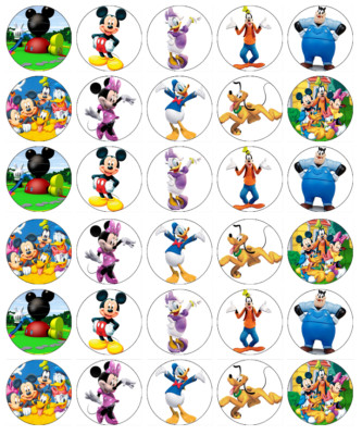 Mickey Mouse Clubhaus Cupcake Topper essbar Oblate Papier Fee Tortenaufleger