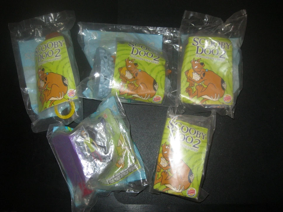 Scooby-Doo 2 Monsters Unleashed "The Complete 5 Toy Set" Nuevo en Paquete Burger King 2003 Foto 3 de 4