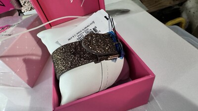 Betsey Johnson Cool Kitty Glitter Watch Pink Glasses BJ00685  display picture 1
