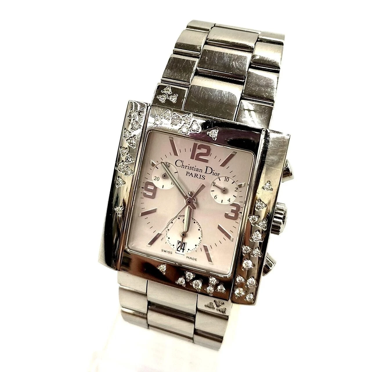 Montre pour femme Christian Dior DZ5951 quartz en acier inoxydable de fabrication suisse d'occasion