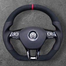 Vw Tiguan R-line Polo Caddy Leather Steering Wheel Flat Bottom Custom Sport