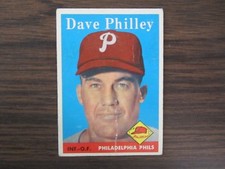 1958 Topps # 116 Dave Philley Card Philadelphia Phillies