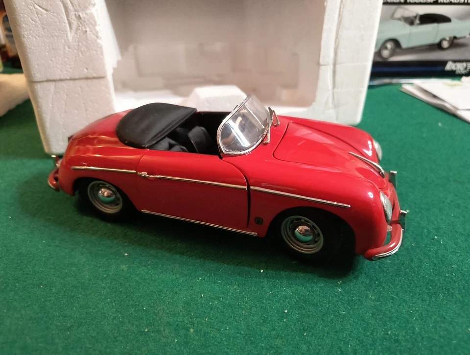 KYOSHO 7007 PORSCHE 356A 1600 SPEEDSTER RED 1:18 In Box Originale - Immagine 3 di 4