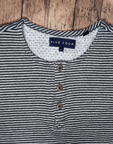Five Four Men's Striped Henley Shirt (Size L) - Picture 2 of 6