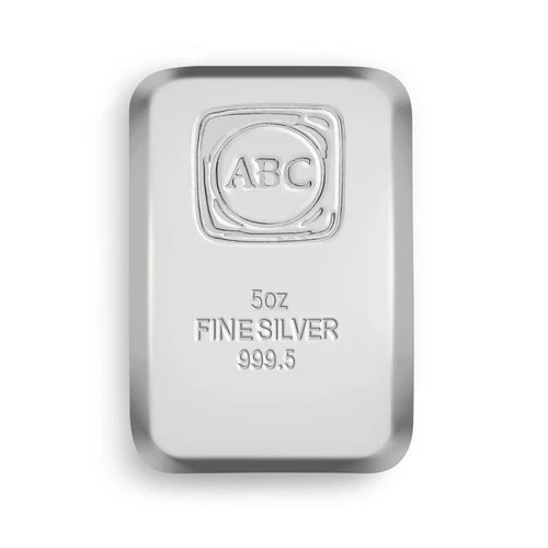 5oz Silver Minted Bar 999.5 Silver brand new ABC bullion