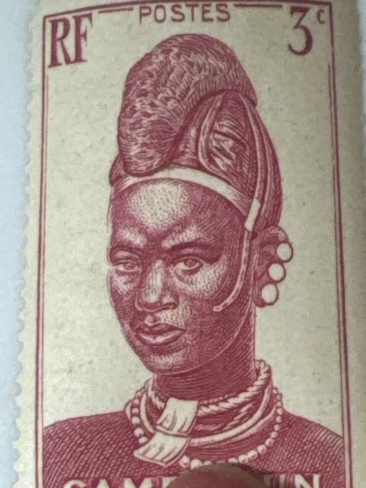 🇨🇲 Cameroun 1940s “Young Woman” Set MNH – Sharp Intaglio Beauty - Image 4 of 4