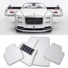 Genuine Orange Sheepskin Car Floor Mats fits Rolls Royce Dawn or Wraith