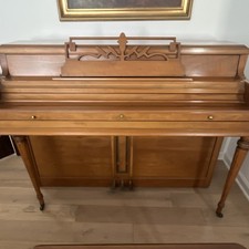 Vintage Spinet Upright Piano with Bench — listing 6