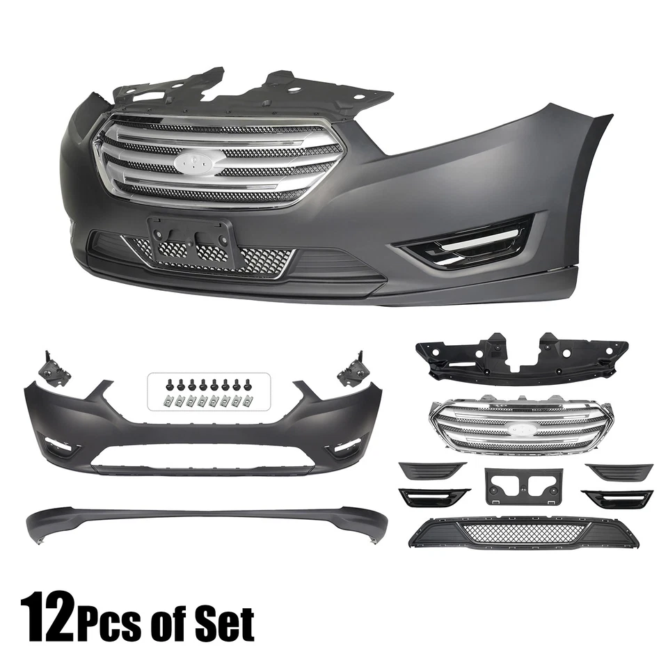 Front Bumper Cover Grille Assembly For 2013-2019 Ford Taurus SE | SEL | Limited - Image 4 of 4