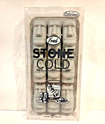 Fred Stone Cold Moai Easter Island Silicone Ice Cube Tray Mold