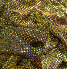 YYCRAFR Faux Sequin 3mm Knit Fabric Shiny Dot Confetti for Sewing Costumes App