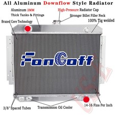 3 Row Aluminum Radiator For 1971-1979 Dodge Bdw D100 D150 W200 300 Pickup Van