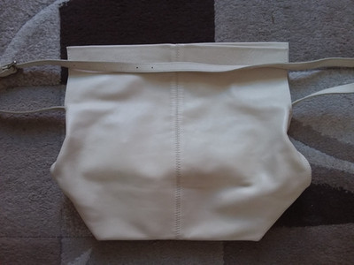 Massimo Dutti, Umhängetasche, Damen, Leder, Beige, Einfarbig, 17, 28, 36 cm