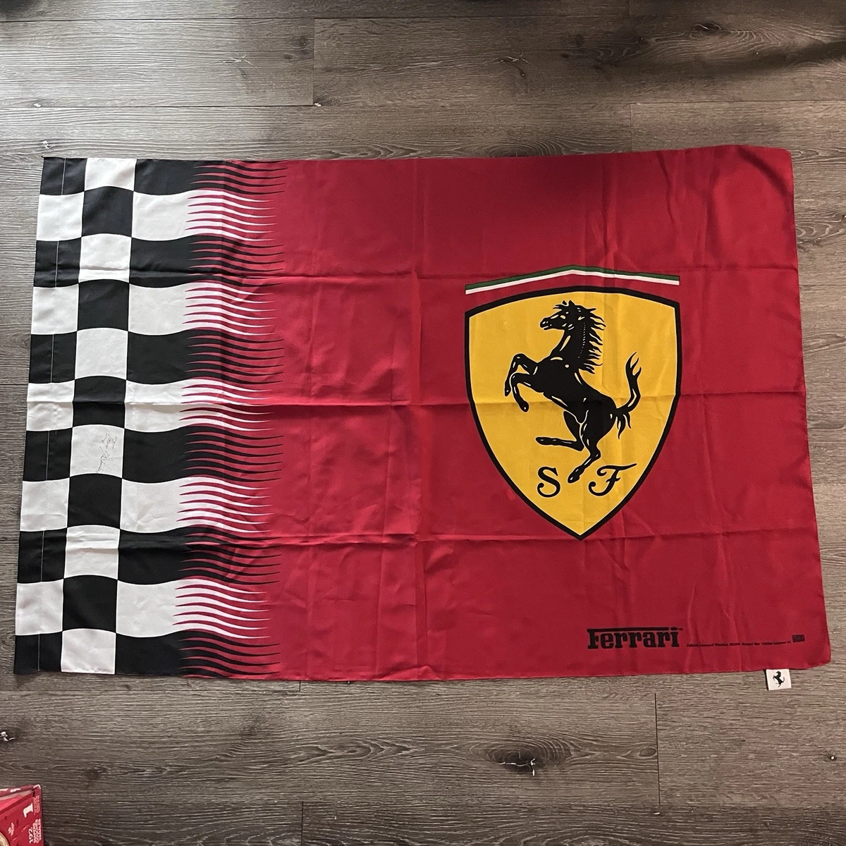 Rare flag drapeau THE F1 FORMULE 1 FORMULA ONE TBE Ferrari JEAN ALESI