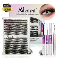 Lash Clusters Kit, DIY Cluster Eyelash Extensions 9‑16Mm, 30D+40D, 280Pcs Fluffy