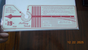 Brandell Products 1962 19th Hole Putting Guide