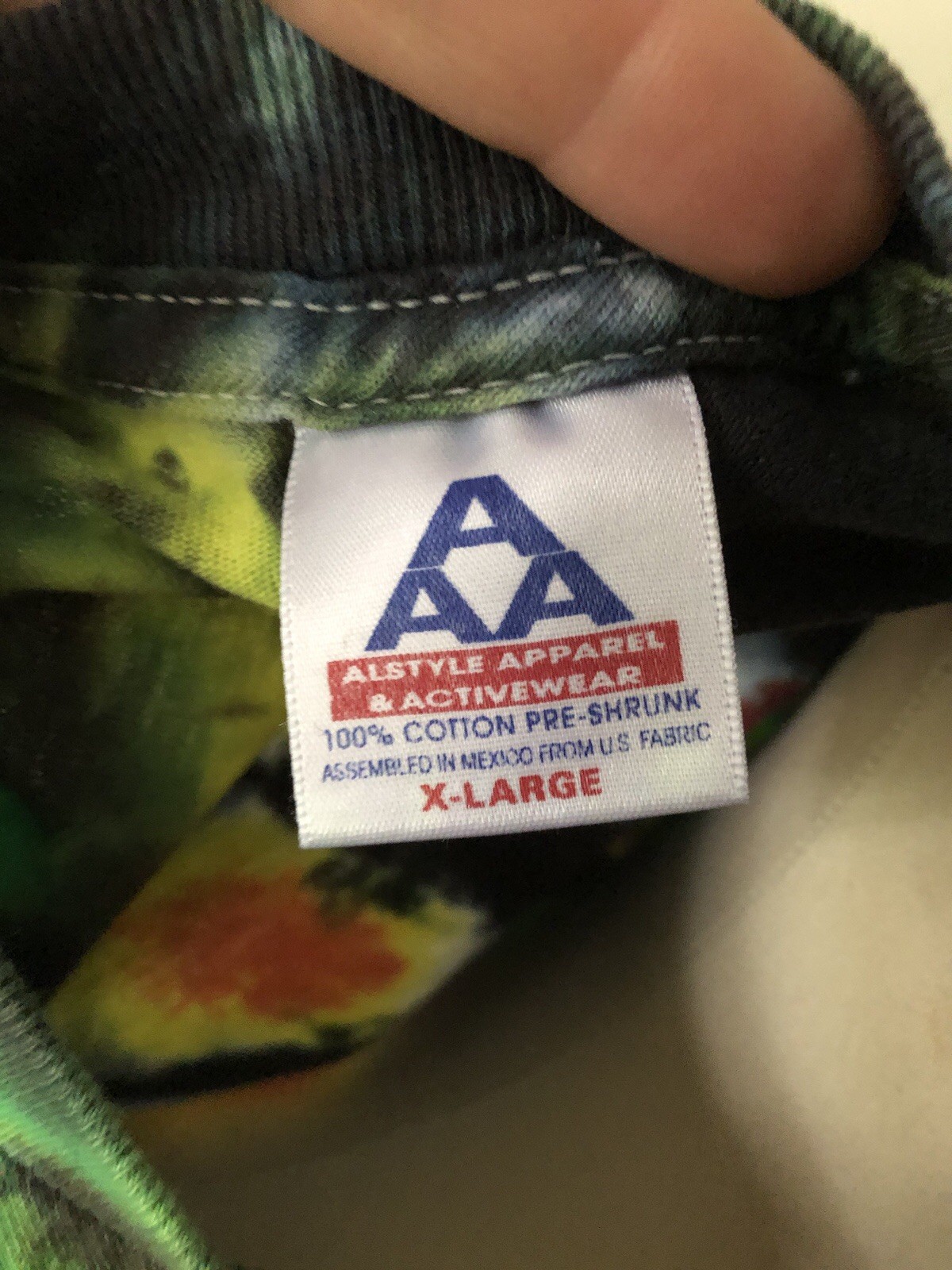 tie dye from 1990s All cotton tee shirt AAA Label Spiral Roygbiv image 6