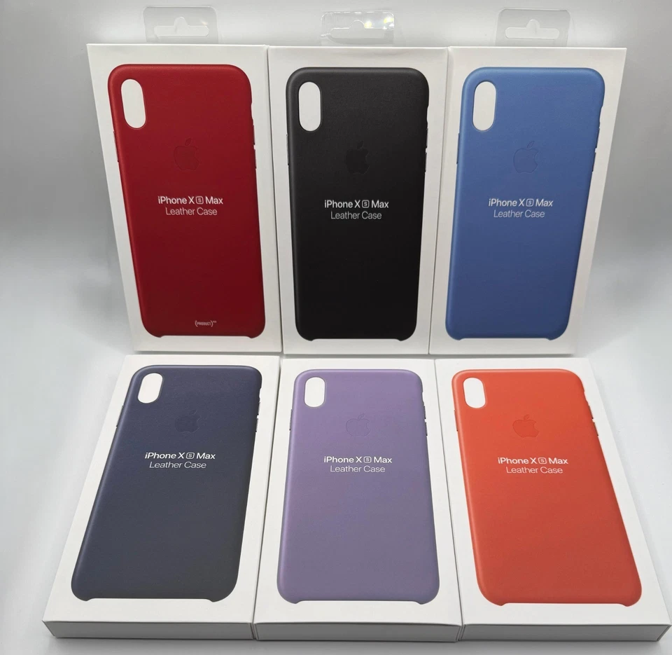 Original Apple iPhone XS MAX Leder Leather Schutzhülle Hülle Case Cover - Bild 1 von 1