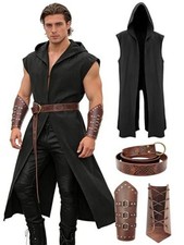 Men s Renaissance Costume Set Medieval/Renaissance Costume XX-Large Black
