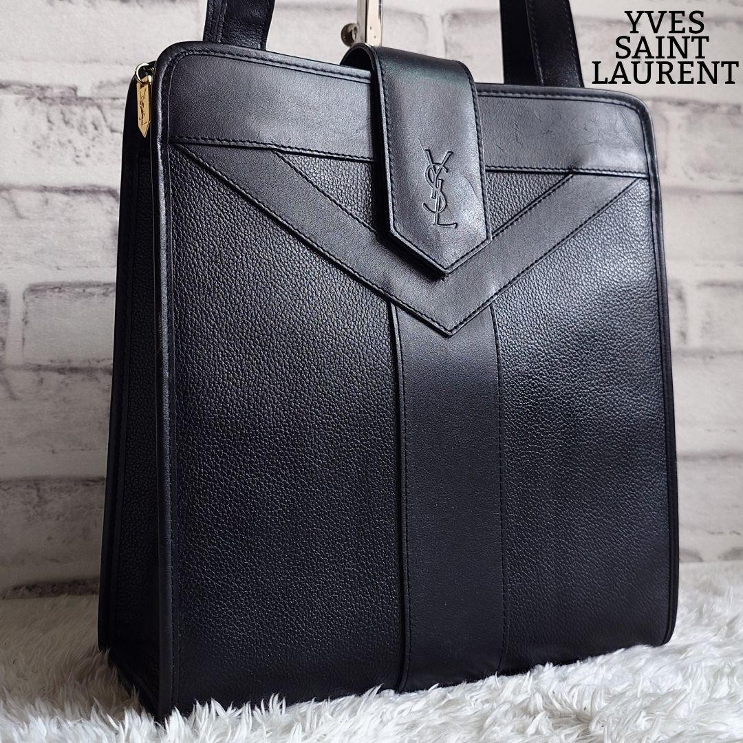 Borsa a tracolla YVES SAINT LAURENT Cassandra in pelle nera dal Giappone