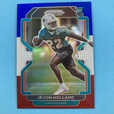 Jevon Holland 2021 Panini Prizm Red White Blue Prizm Rookie #392 Miami Dolphins