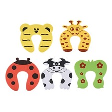 5 Stück Cartoon-Tier-Türstopper-Kissen für Babys und Kinder, Fingerklemmschutz,