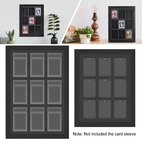 Schwarzer Kartenrahmen Wandhalterung Sammelkarten Vitrine für 9 PSA Graded Karten - Bild 1 von 13