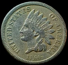 1860 INDIAN CENT FULL LIBERTY! VF
