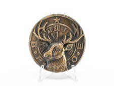 Vintage BPOE Round Brass Belt Buckle - Benevolent & Protective Order of Elks