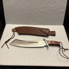 Gil Hibben IV Heavy Tactical Combat Machete Knife w/Leather Sheath GH5008