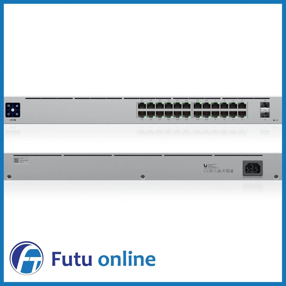 Ubiquiti Switch 24 Port PoE+ Managed Rackmount Network 2X 1Gb SFP Ethernet Ports