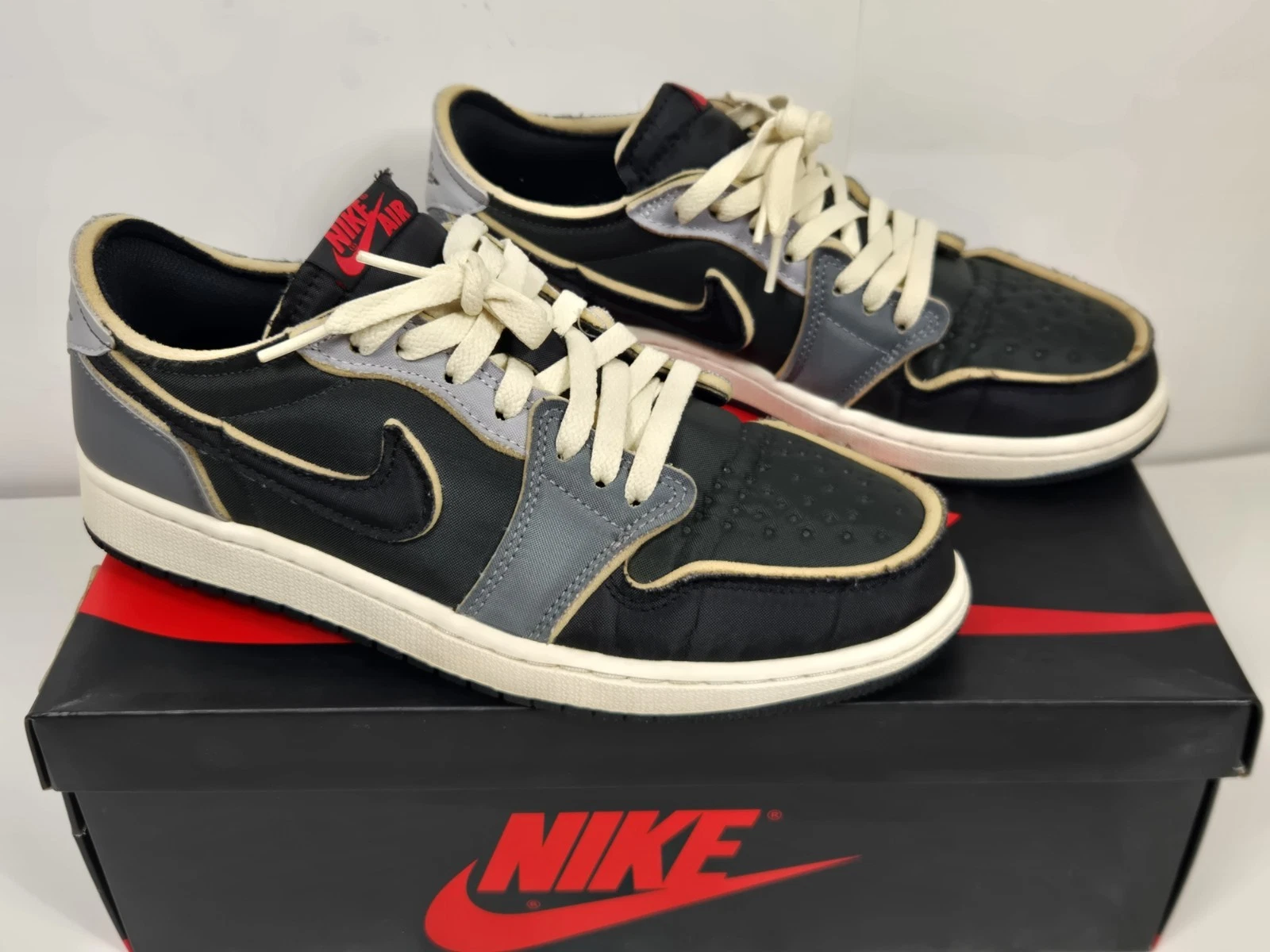 Taglia 8 5 Jordan 1 Retro Low OG EX scamosciato grigio fumo scuro (DV0982 006)