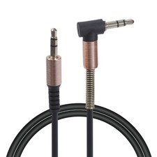 3.5mm 90 Degree Angled To Straight Auditory Cable 50cm For Headphones Speakers