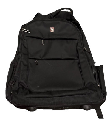 Oiwas Rolling Backpack Wheels 15.6''  Carry On Laptop Bag Computer 30L Black
