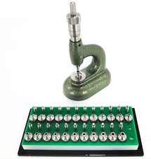 Watchmaker's Jewelling Tool with Micrometric Screw and Pump Pusher Anvil New