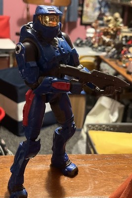 Halo 2 Blue Spartan with Red Trim (Joyride Studios, Series 3) Action Figure Read
