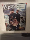 Vintage Saturday Evening Post Tin Sign April 23 1948 - Baseball Theme 12 x 16