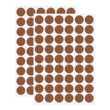 2 Sheets Screw Hole Stickers 21mm 54 in 1 Self-Adhesive Stickers, Khaki